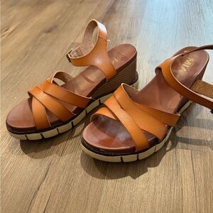 MIA Brown Wedge Sandals